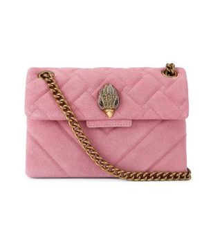 Kurt Geiger para mujer. 5017398219 Bolso de piel en ante rosa (OSFA), Casual