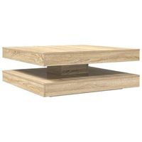 mesa de centro 90x90x345 cm madera - marron