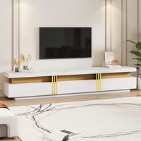 sweiko mueble para tv de marmol 200x40x42 cm 3 cajones gestion de cables soporte hasta 90 pulgadas diseno moderno