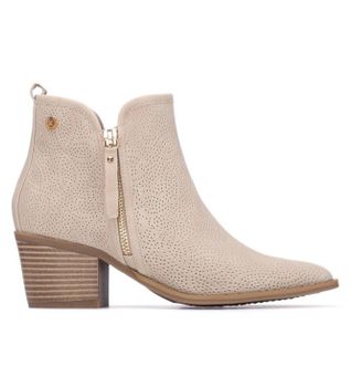 Xti para mujer. 14526601-BEIGE Botines 145266 beige (41), 3 a 5cm, Cremallera, Casual