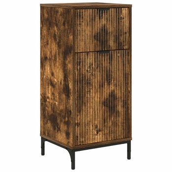 Gabinete De Baño Roble Ahumado 39,5 X 36 X 88 Cm Vidaxl