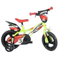 bicicleta de ninos raptor amarillo fluorescente 12 dino bikes