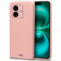 cool cover funda de silicona flexible rosa para iphone 16 plus
