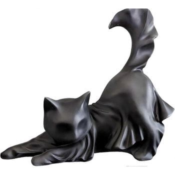 Figura De Gato Fantasma De Halloween, Adornos De Gato Negro Fantasma Para Halloween, Adorables Gatos Espeluznantes, Decoración De Halloween, Recuerdo De Gatito Para Recordar A Tus Gatos