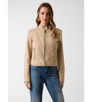 guess para mujer w6gl09w1834 chaqueta new anita logo beige s casual poliuretano