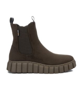 Refresh para mujer. 17024903-KAKI Botines 170249 marrón verdoso (38), Plano, 1 a 3cm, Cremallera, Casual