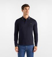 harmont  blaine para hombre lnr008021148 polo pique con ribetes azul marino xl casual algodon manga larga