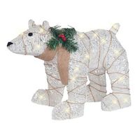 decoracion de navidad led metal blanco algodon forma de oso exteriores sivula