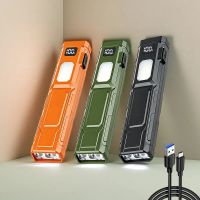 nueva linterna tactica edc ligera de alta luminosidad multifuncional portatil con clip para boligrafo led recargable luz de trabajo