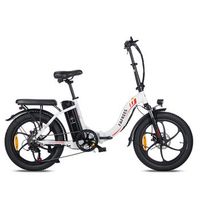 bicicleta electrica plegable fafrees f20 bateria extraible de 36 v y 18 ah blanca