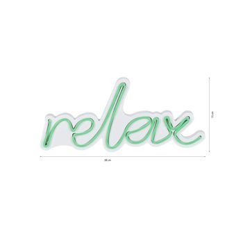 Iluminación Led Decorativa De Plástico Relax Verde 38x15x2 Cm