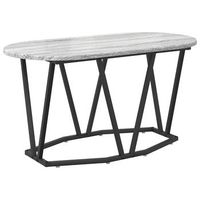 mesa de centro 80x40x405 cm madera compuesta y metal - gris