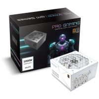 fuente de alimentacion progaming 1000w 80 gold modular blanca con i-stop