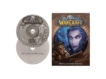 Réplica CD-ROM World of Warcraft Edición Limitada Fanattik + Soporte de exhibición