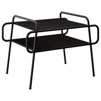 Mesa De Centro 70x50x51 Cm Acero - Negro