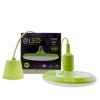 portalamparas  bombilla verde 18w