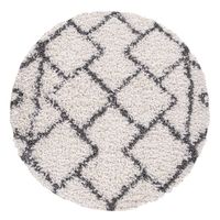 alfombra peluda kalea beige 200 cm redondo