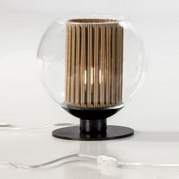 Lámpara de mesa bola cuerda oro 25