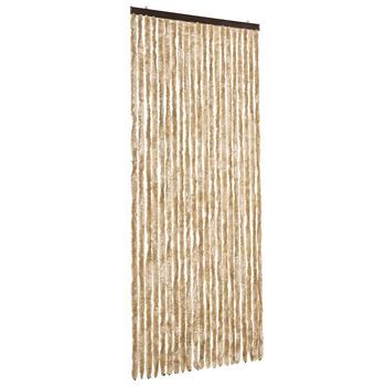 Cortina Mosquitera De Chenilla Beige 90x220 Cm Vidaxl