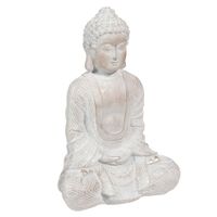 figura de buda con efecto blanqueado h23