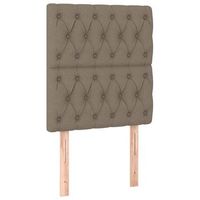 cabecero de cama gris topo 80x7x118128 cm tela vidaxl