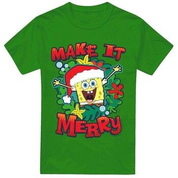 Spongebob Squarepants Camiseta Make It Merry para hombre