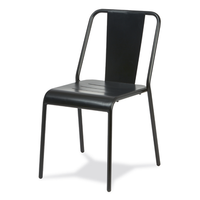 silla urban negra para jardin y exterior romero garden