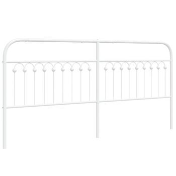 Cabecero Cama Mueble De Dormitorio De Metal 193 Cm Blanco M02_0006819