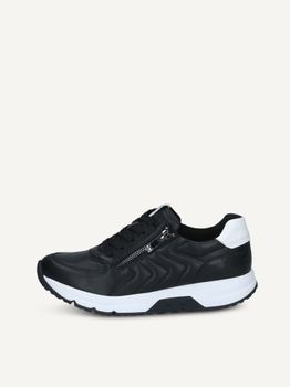 CAPRICE Sneaker, black, made of Leather and textile, Size 42