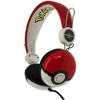 OTL Technologies Pokémon Pokeball Auriculares Alámbrico Diadema Música Negro, Rojo, Blanco