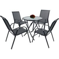 conjunto de 5 piezas de balcon conjunto de muebles de jardin sonlas