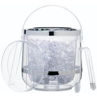 cubitera kitchencraft de material acrilico con 2 pinzas