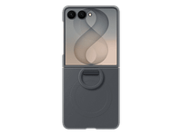 funda - samsung para samsung galaxy z flip8 de silicona con anillo magnetica grafito