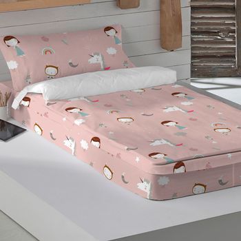 Saco Nordico Con Relleno 100% Algodón Unicorn White Coor Cama 90 (90x190/200 Cm)