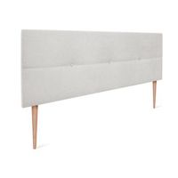 cabecero de tela aqualine con botones 145x105cm con patas camas 135140 - gris perla