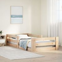 cama individual  cama de adulto  estructura de cama sin colchon madera maciza de pino 90x200 cm cfw340203