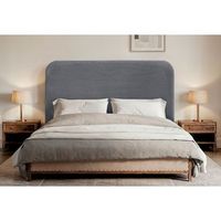 dhome cabecero gris oscuro curvo tapizado en pana 105cm con altura 70cm para pared acustico absorbente cabezal cama dormitorio gris oscuro 105cm