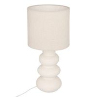 lampara de mesa alitha beige h42cm