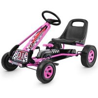 kart de pedales coche correpasillos a pedales coche para ninos vehiculo de pedales 98 x 59 x 61 cm rosa