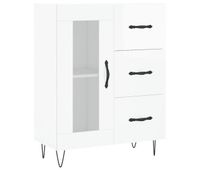 vidaxl aparador de madera contrachapada blanco brillante 695x34x90 cm