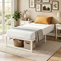 cama individual con almacenamiento y somier de listones de acero silenciosa altura 325 cm 200 x 90 cm blanca
