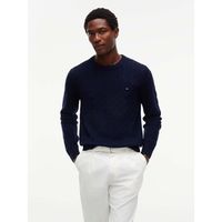 tommy hilfiger polar lambswool cable crew para hombre