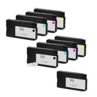 compatible multipack hp designjet t130 24-in printer ink cartridges 9 pack -cz129a
