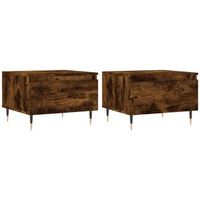 mesas centro 2 uds madera ingenieria roble ahumado 50x46x35 cm vidaxl