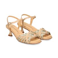 pons quintana sandalias con tacon mujer - plata talla 41