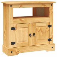 mueble tv consola con mueble y compartimento 80 x 43 x 78 cm madera maciza de pino dec031991