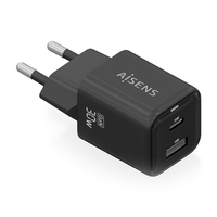 aisens cargador gan 30w 1xusb c pd3 0 qc4 0 1xusb a qc3 0 negro