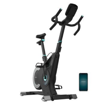 Bicicleta Estática De Resistencia De Aire Y Magnética Drumfit Indoor Eolo. App Y Pantalla Led, Volante De Inercia 6kg, Soporte Dispositivos Y Botella, Pulsómetro Banda Pectoral