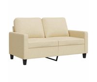 vidaxl sofa de 2 plazas de tela color crema 120 cm