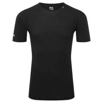 dhb Men's Merino Short Sleeve Base Layer (M_150), Black